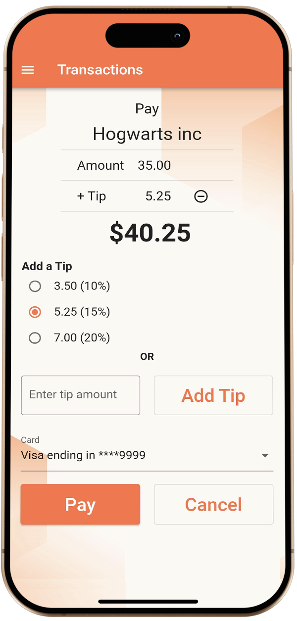 POST QR CODE SCAN WITH TIPPING FLOW