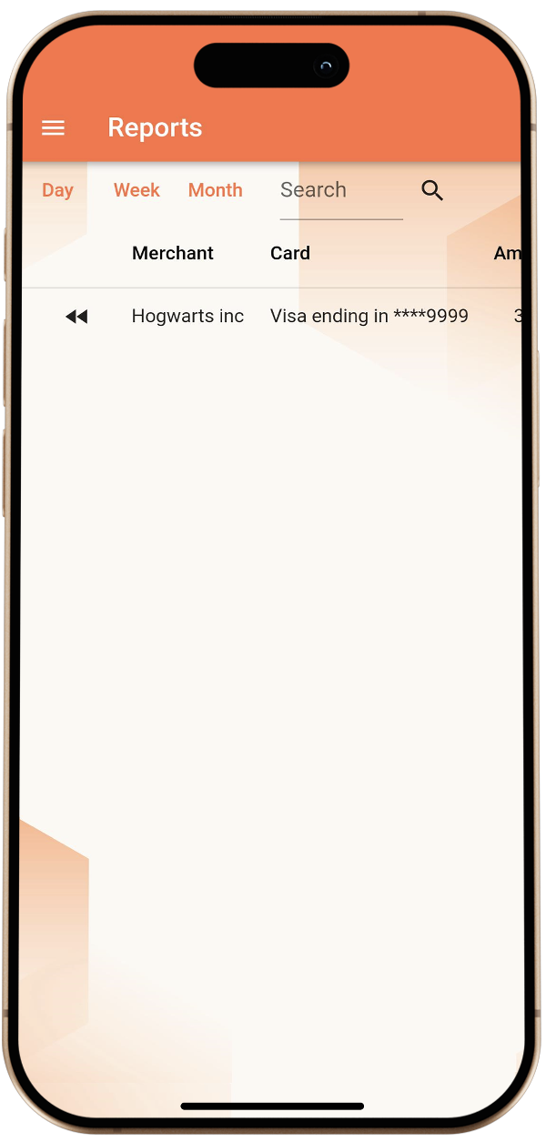 REPORTING SCREEN